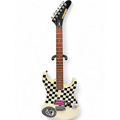 Used Kramer Baretta Special White Checkerboard Solid Body Electric Guitar