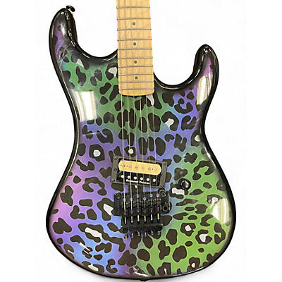 Used Kramer Barretta Rainbow Print Solid Body Electric Guitar