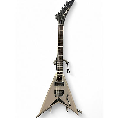 Used Kramer Dave Mustaine Vanguard Silver Metallic Solid Body Electric Guitar