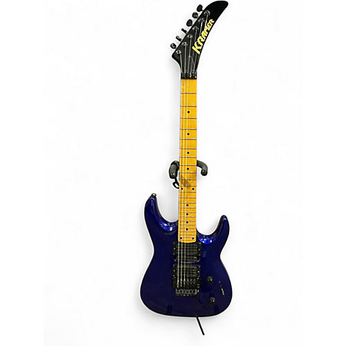 Used Kramer FR424 Blue Solid Body Electric Guitar Blue