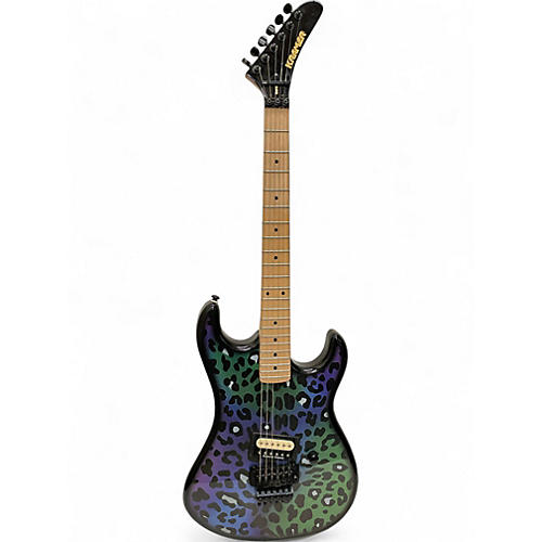 Used Kramer Feral Cat Rainbow Leopard Solid Body Electric Guitar Rainbow Leopard