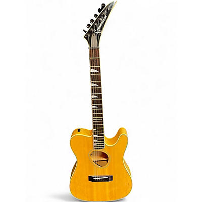 Used Kramer Ferrington Cream Acoustic Electric Guitar