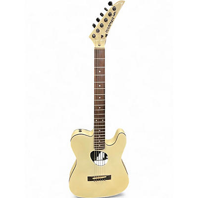 Used Kramer Ferrington White Acoustic Electric Guitar