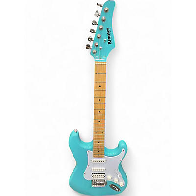 Used Kramer Focus VT-211S Aqua Blue Solid Body Electric Guitar
