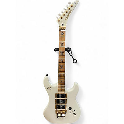 Used Kramer JS JERSEY STAR RICHIE SAMBORA Alpine White Solid Body Electric Guitar