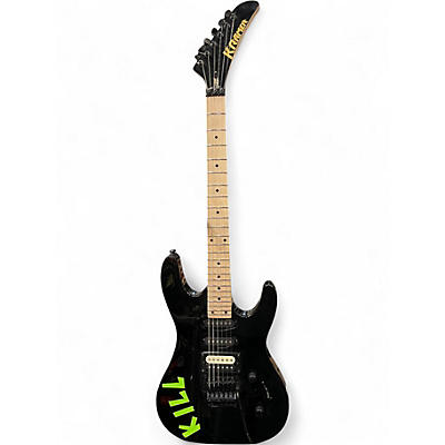Used Kramer KSTMFRHSSEBBF1 STIKER Black Solid Body Electric Guitar
