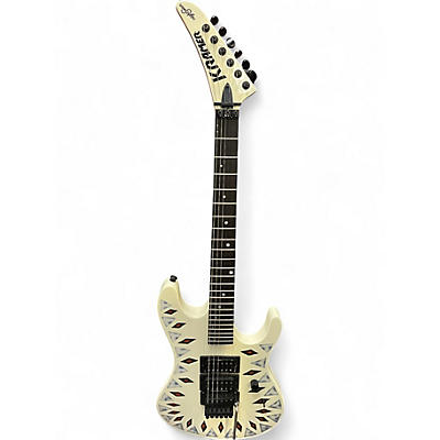 Used Kramer NIGHT SWAN VINTAGE WHITE AZTEC Solid Body Electric Guitar