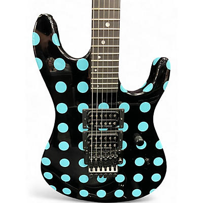 Used Kramer NIGHTSWAN BLACK/BLUE POLKA DOT Solid Body Electric Guitar