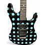 Used Kramer NIGHTSWAN BLACK/BLUE POLKA DOT Solid Body Electric Guitar BLACK/BLUE POLKA DOT