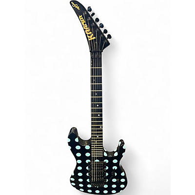 Used Kramer NIGHTSWAN BLUE POLKA DOT Solid Body Electric Guitar