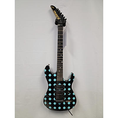 Kramer Used Kramer NightSwan Black/Blue Polka Dot Solid Body Electric Guitar