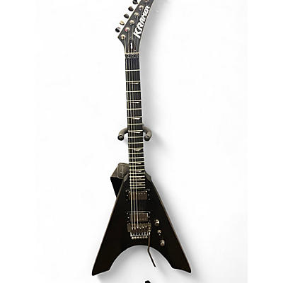 Used Kramer Nite-V Floyd Rose Satin Black Solid Body Electric Guitar