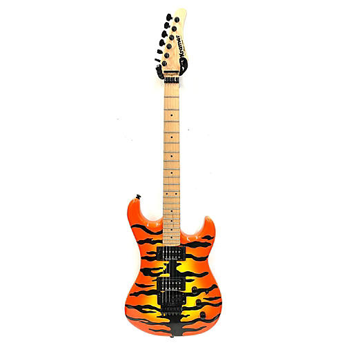 Kramer Used Kramer Pacer Vintage Reissue Tiger Stripe Solid Body Electric Guitar tiger stripe