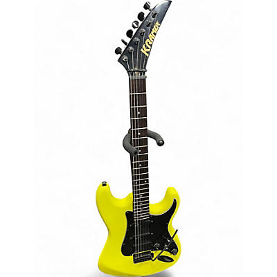 Used Kramer STRIKER ST-300 VINTAGE NEON YELLOW Solid Body Electric Guitar