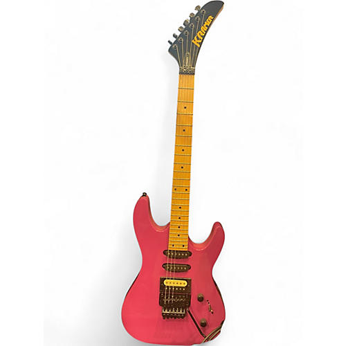 Used Kramer Striker HSS Atomic Pink Solid Body Electric Guitar Atomic Pink