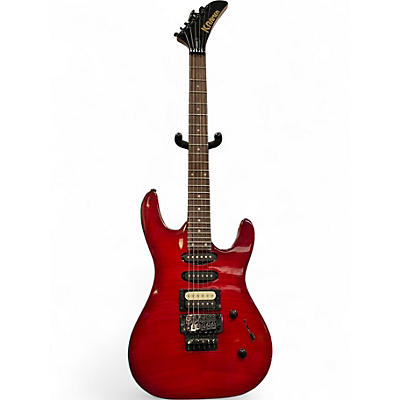 Used Kramer Striker HSS Transparent Red Solid Body Electric Guitar