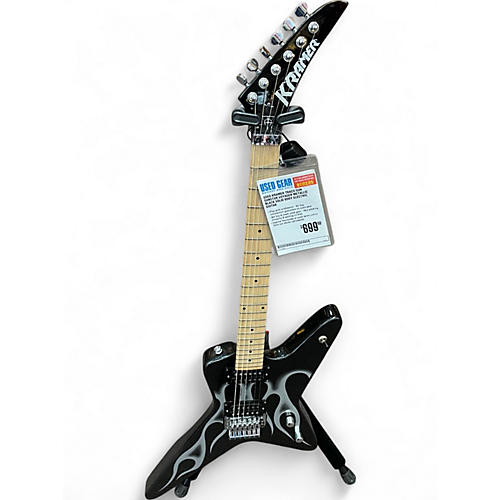 Used Kramer TRACII GUN GUNSTAR VOYAGER Metallic Black Solid Body Electric Guitar Metallic Black