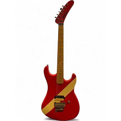 Used Kramer The 84 Baretta red with stripe Solid Body Electric Guitar