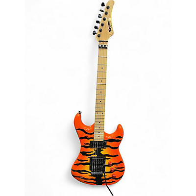 Used Kramer Tiger stripe Pacer series Orange Solid Body Electric Guitar