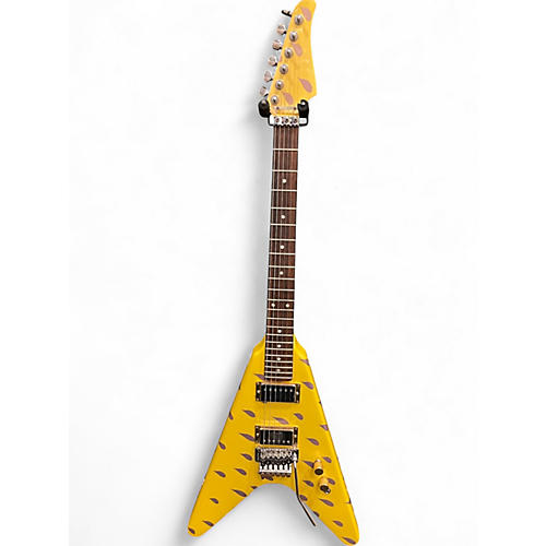 Used Kramer VANGAURD Yellow Solid Body Electric Guitar Yellow