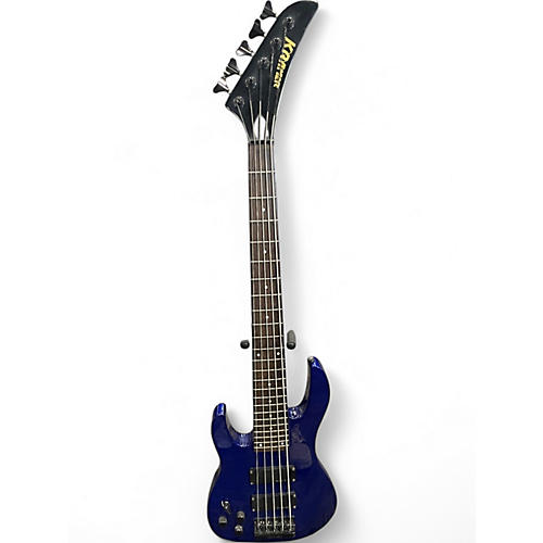 Used Kramer baretta 5 string LH Blue Electric Bass Guitar Blue