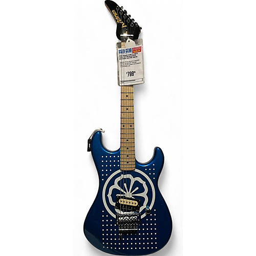 Used Kramer baretta White Lotus Custom Blue/white Solid Body Electric Guitar Blue/white