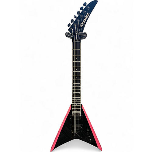 Used Kramer dave mustaine vanguard Black Solid Body Electric Guitar Black