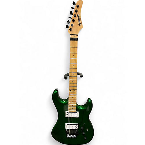Used Kramer limited edition pacer green sparkle Solid Body Electric Guitar green sparkle