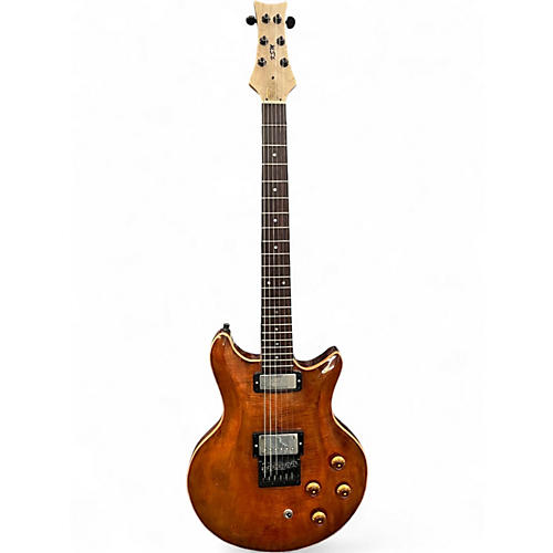 Used Ksm 358 Amber Solid Body Electric Guitar Amber