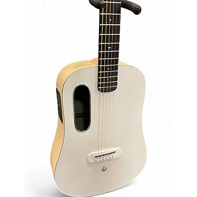 Used LAVA MUSIC Lava me Play Light Peach-Frost White Acoustic Electric Guitar