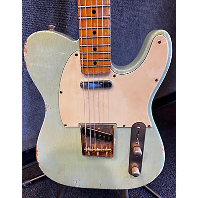 Used LAZUR Custom Build T Style Relic Surf Green Solid Body Electric Guitar