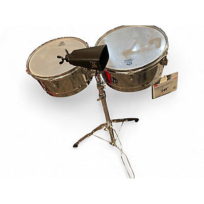 Used LP 14in ASPIRE TIMBALE SET Chrome Silver Drum