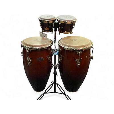 Used LP CALIENTE SERIES CONGAS WITH BONGOS AND STAND Timbales