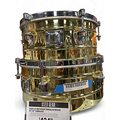 Used LP MATADOR TIMBALES BRASS 14"/15" Timbales