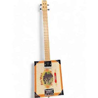 Lace Used Lace CIGAR BOX GUITAR Natural Hollow Body Electric Guitar