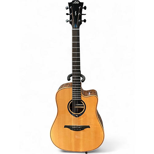 Used Lag Guitars Hybrid Natural Acoustic Electric Guitar Natural