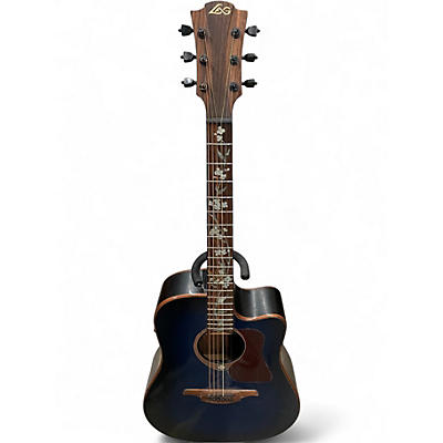 Used Lag Guitars T100DCE BLUE Acoustic Electric Guitar