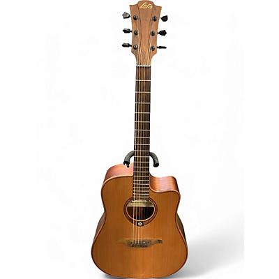 Used Lag Guitars T170DCE Natural Acoustic Electric Guitar