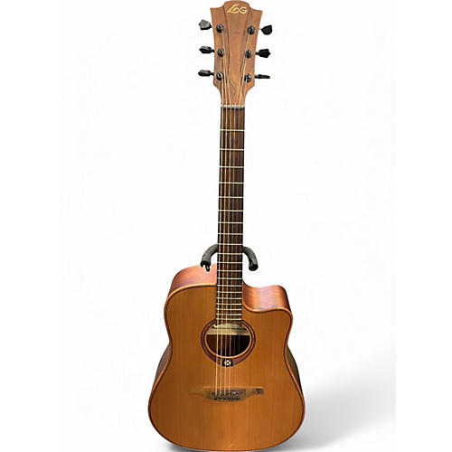 Used Lag Guitars T170DCE Natural Acoustic Electric Guitar Natural