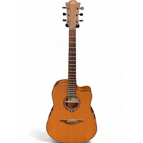 Used Lag Guitars T170DCE Natural Acoustic Guitar Natural