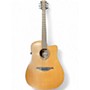 Used Lag Guitars T200DCE Natural Acoustic Electric Guitar Natural