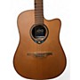 Used Lag Guitars THV10DCE Natural Acoustic Electric Guitar Natural
