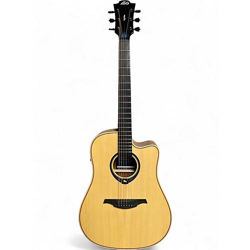 Used Lag Guitars THV20DCE Natural Acoustic Electric Guitar Natural