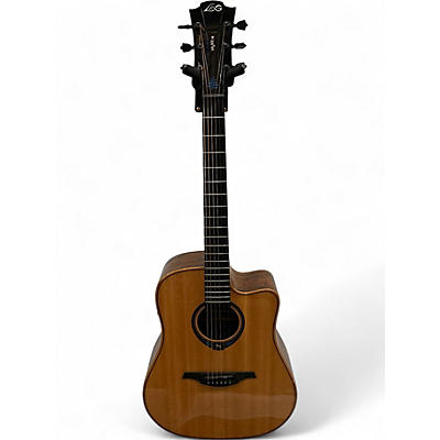 Used Lag Guitars THV30DCE Natural Acoustic Electric Guitar