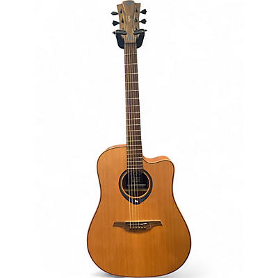 Used Lag Guitars TRAMONTANE HYVIBE THV-10DCE Natural Acoustic Guitar