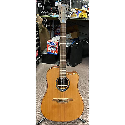 Used Lag Guitars TRAMONTANE Natural Acoustic Electric Guitar