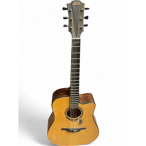 Used Lag Guitars TRAMONTANE Natural Acoustic Electric Guitar Natural