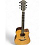 Used Lag Guitars TRAMONTANE Natural Acoustic Electric Guitar Natural