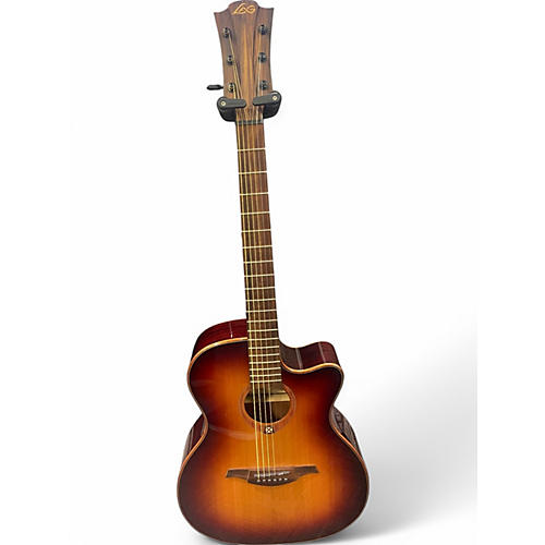 Used Lag Guitars TRAMONTANE T100 ACE Brown Sunburst Acoustic Electric Guitar Brown Sunburst