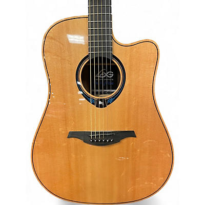 Used Lag Guitars TRAMONTANE THV30DCE Natural Acoustic Electric Guitar